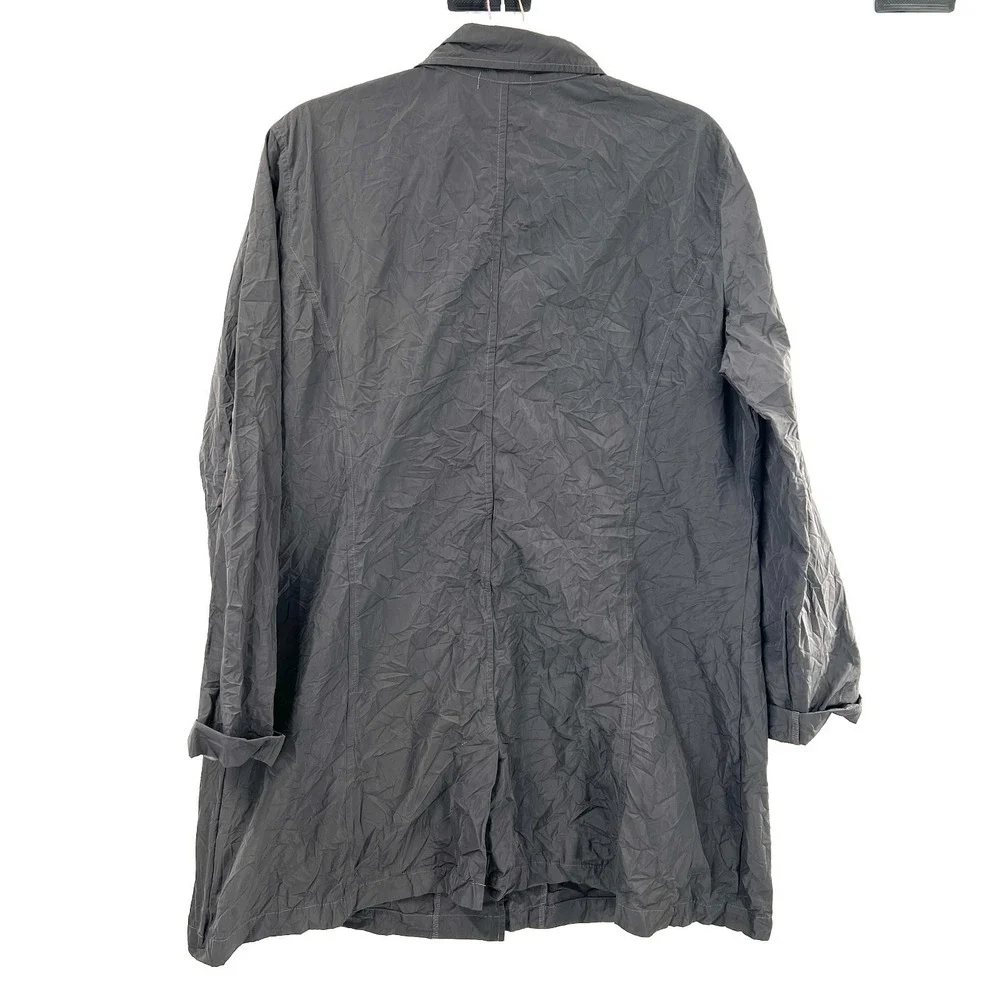 Sun Kim crinkle blazer windbreaker jacket lagenlook‎ boyfriend quiet luxury  L